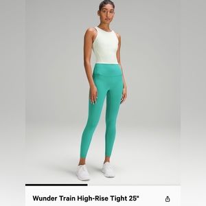 Lululemon wunder train high rise leggings (kelly green)